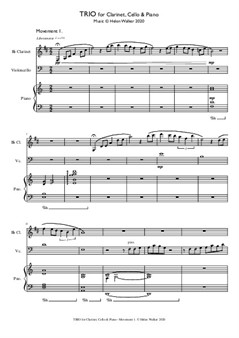 Trio for Clarinet, Cello & Piano